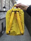 Модный детский рюкзак сумка для девочки канкен мини желтый Fjallraven Kanken Mini 7 литров, фото 2