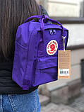 Детский рюкзак сумка для девочки канкен мини фиолетовый Fjallraven Kanken Mini 7 литров, фото 4