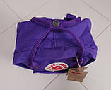 Детский рюкзак сумка для девочки канкен мини фиолетовый Fjallraven Kanken Mini 7 литров, фото 5