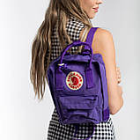 Детский рюкзак сумка для девочки канкен мини фиолетовый Fjallraven Kanken Mini 7 литров, фото 7