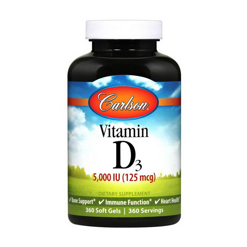 

Витамин Д3 Carlson Labs Vitamin D3 5000 IU 360 soft gels