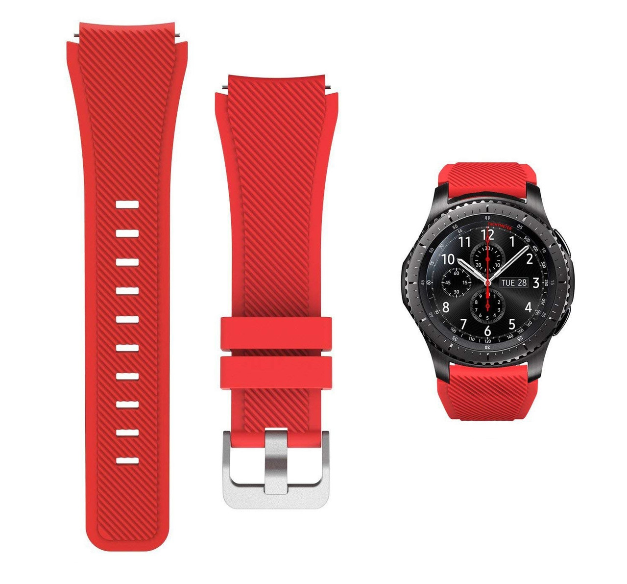 

Ремешок 22 мм BeWatch ECO для Samsung Galaxy Watch 46mm | Samsung Gear S3 Оранжевый (1021103.3), Red
