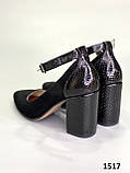 Туфлі жіночі шкіряні човники гостроносі, фото 6