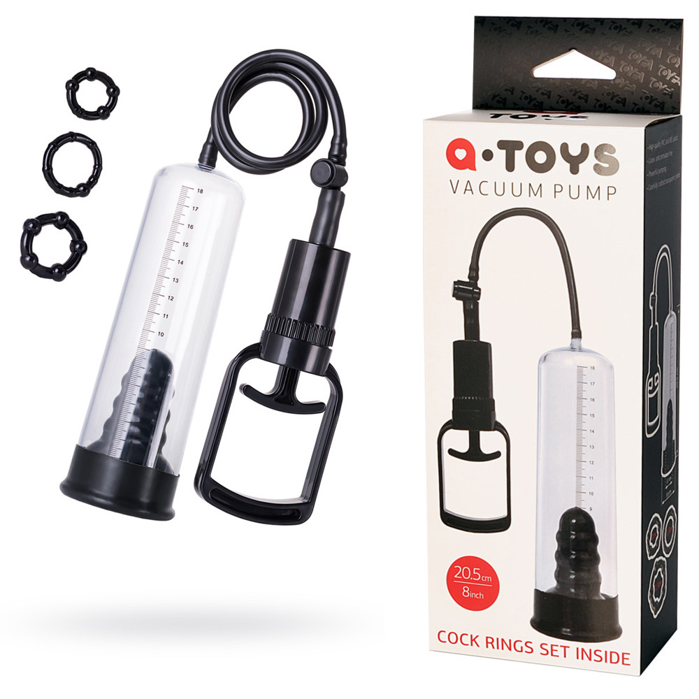 

Помпа для пеніса Toyfa A-Toys, PVC, Чорний, 20,5 см