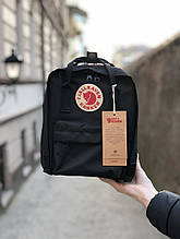 Дитячий рюкзак сумка для дівчинки канкен міні чорний Fjallraven Kanken Mini 7 літрів