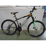 Велосипед гірський двоколісний одноподвесный на алюмінієвій рамі Crosser Boy 26 дюймів 16,9" рама чорно-зелений, фото 2
