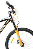 Велосипед гірський двоколісний одноподвесный на алюмінієвій рамі Crosser Boy 26 дюймів 16,9" рама чорно-зелений, фото 5