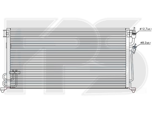 

Радиатор кондиционера Mitsubishi Lancer VIII(8) , FP48K248 Nissens