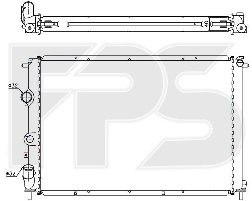 

Радиатор охлаждения Renault Megane 95-99, FP56A1134X NRF