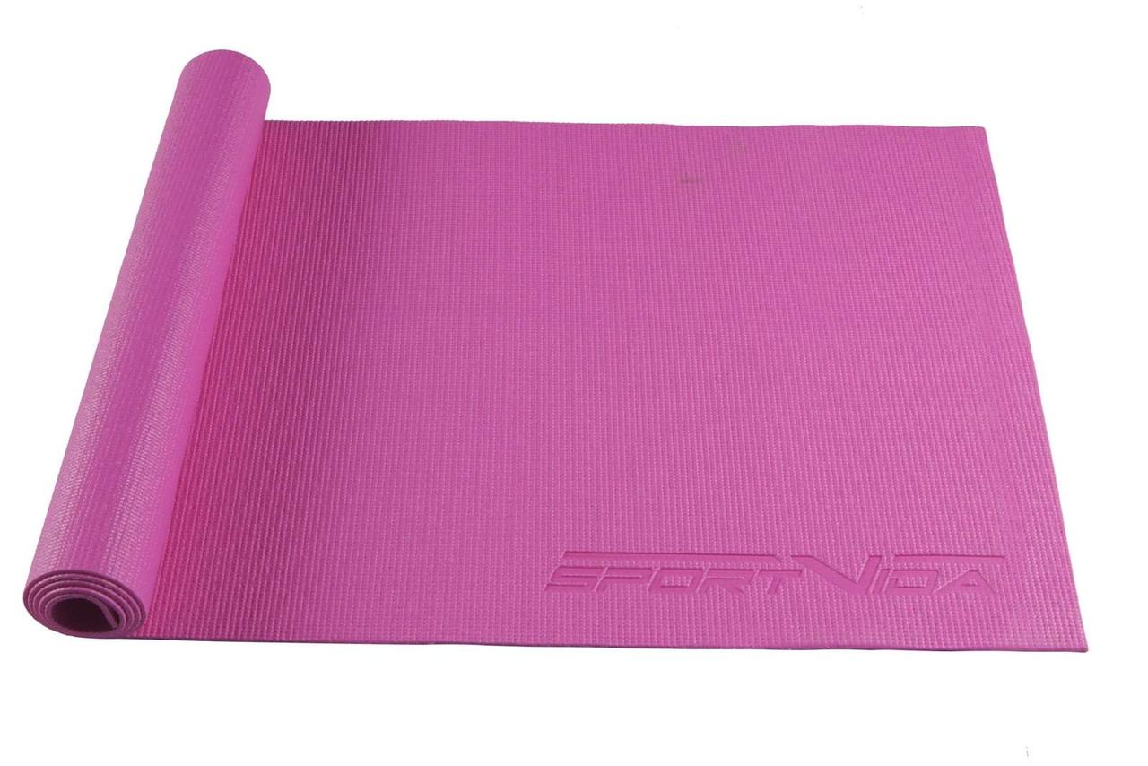 

Коврик, мат для йоги и фитнеса SportVida Pvc 4 мм SV-HK0049 Pink SKL41-227099