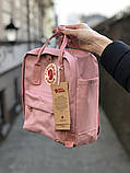 Детский рюкзак сумка для девочки канкен мини пудровый Fjallraven Kanken Mini 7 литров пудра, фото 2