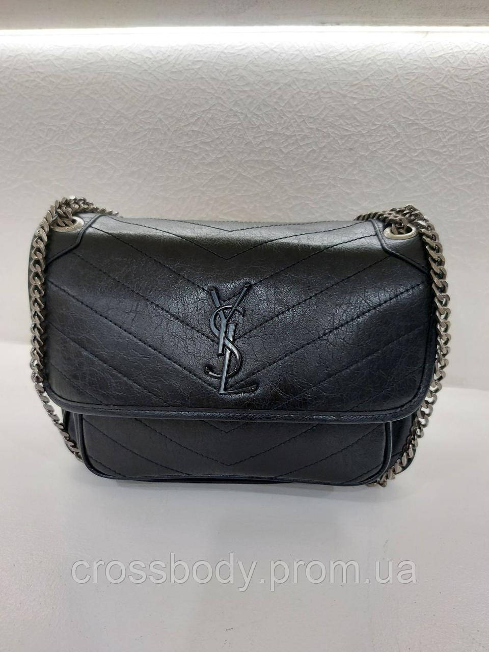 

Сумка женская кожа YSL черная 26x19, Любой