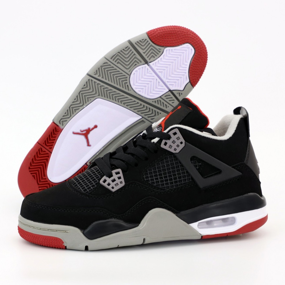 

Мужские кроссовки в стиле Nike Air Jordan 4 Retro, кожа, черный, Вьетнам 43