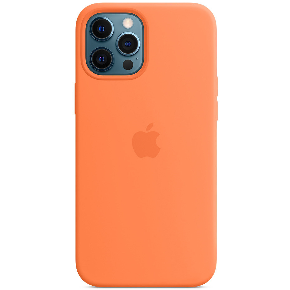 

Чехол Silicone case (AAA) full with Magsafe для Apple iPhone 12 Pro / 12 (6.1, Оранжевый / kumquat