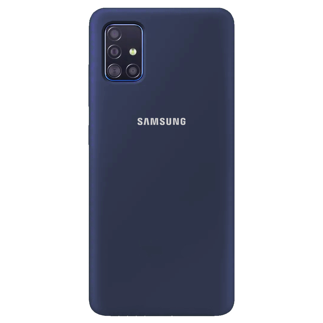 

Чехол Silicone Case Full Protective для Samsung Galaxy A51, Синий / navy blue