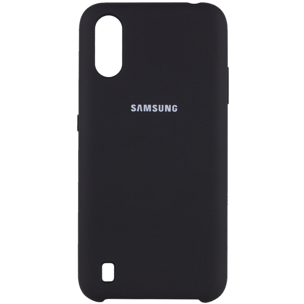 

Чехол Samsung Galaxy A01, Silicone case Черный / Black