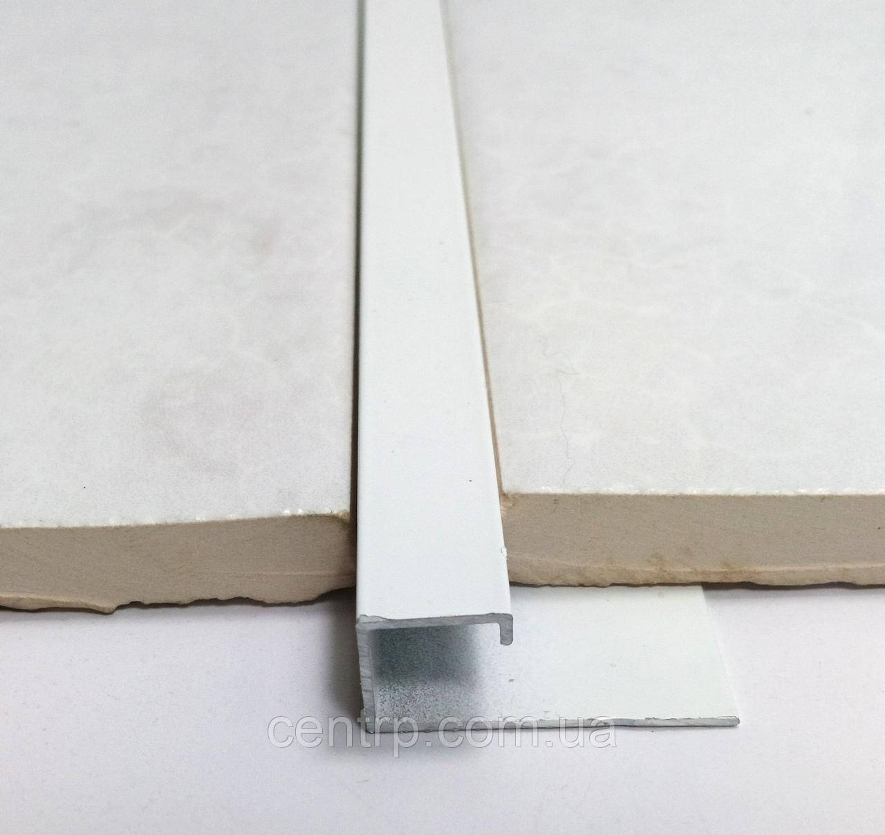 

Алюминиевый П-образный квадратный профиль для плитки до 10 мм Квадро ТК 10 Белый L-2.7 м