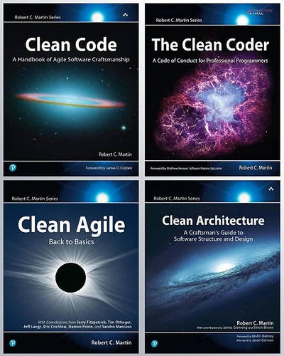 Clean Code+The Clean Coder+Clean Architecture+Clean Agile. Robert C.  Martin(Комплект книг), ціна 1900 грн - Prom.ua (ID#1394054169)
