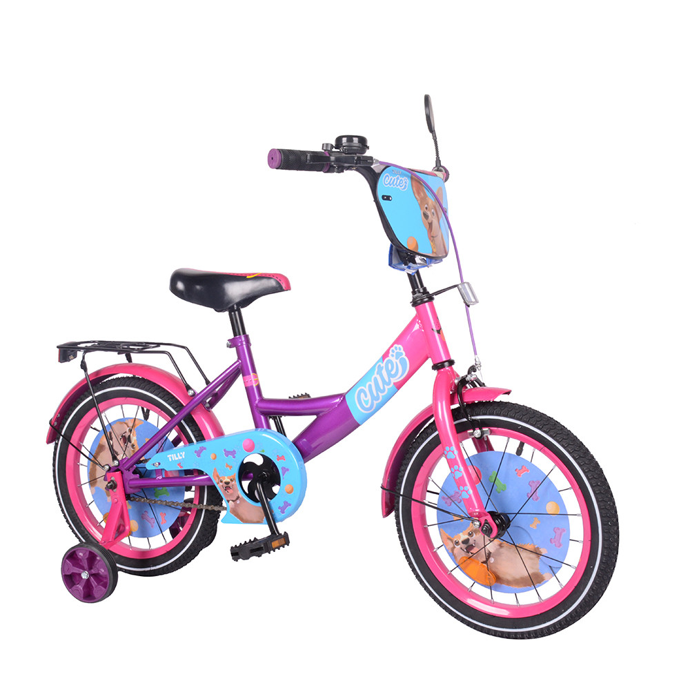 

Велосипед двухколесный Tilly Cute 16" (T-216217/1 pink+purple)