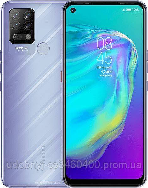 

Смартфон с мощной батареей и тройной камерой на 2 сим карты Tecno Pova (LD7) 6/128Gb Speed Purplee 4G (LTE)