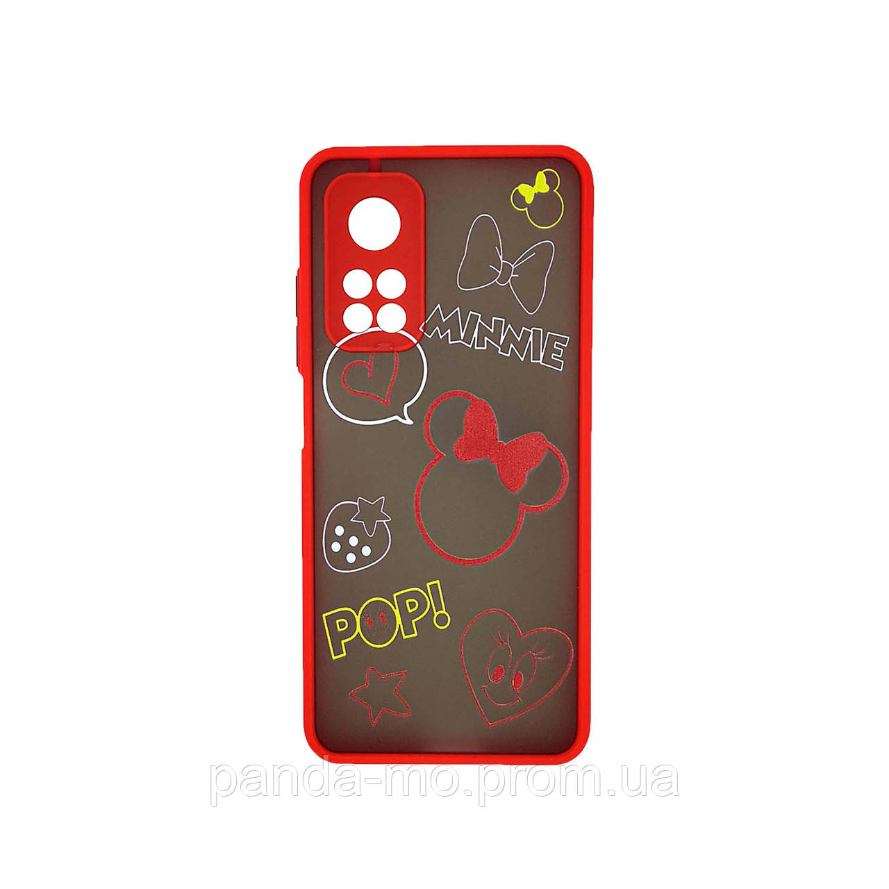 

Силиконовый чехол Minnie Case на Xiaomi Mi 10T с пластиковой крышкой, Красный