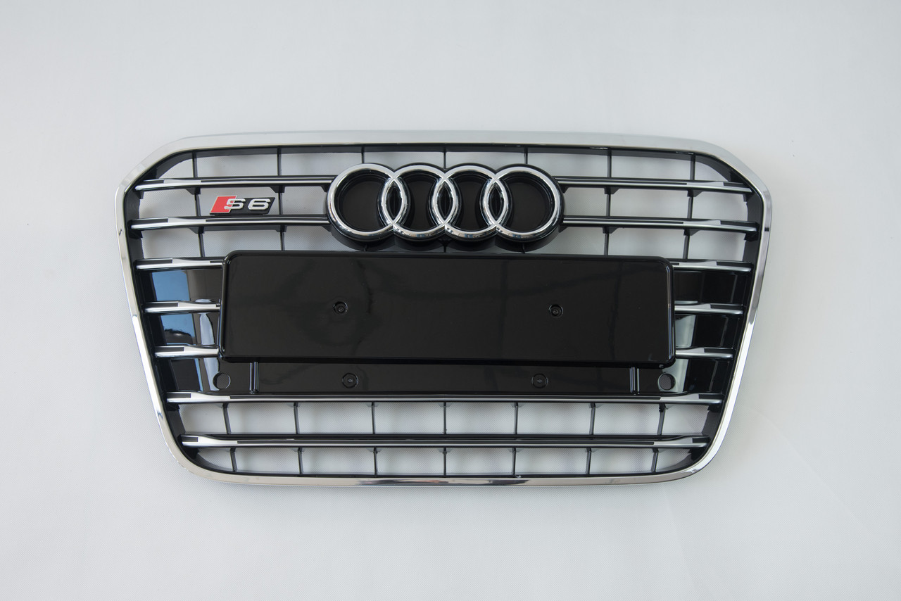 

Решекта радиатора Audi A6 S6 C7 2012-2015г Black Chrome, Серый