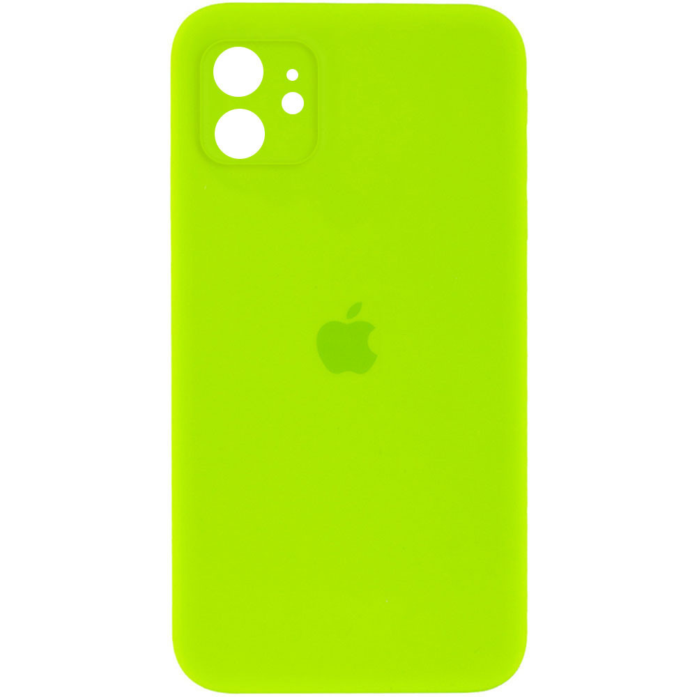 

Уценка Чехол Silicone Case Square Full Camera Protective (AA) для Apple iPhone 11 (6.1, Царапина / салатовый / neon green