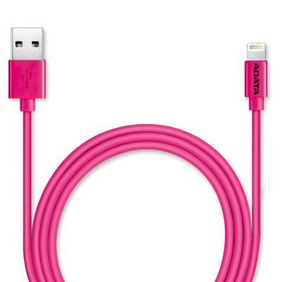 

Дата кабель USB 2.0 AM to Lightning 1.0m MFI Pink ADATA (AMFIPL-100CM-CPK)