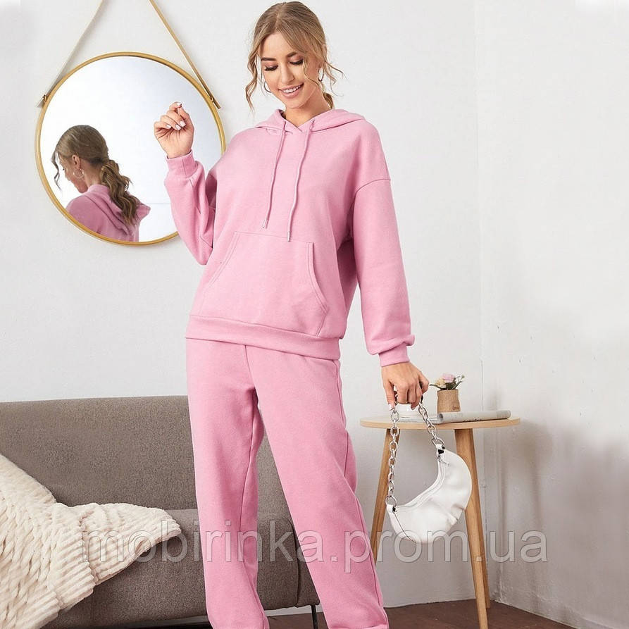 

Костюм жіночий спортивний утеплений 2 в 1 Basic pink Berni Fashion (S