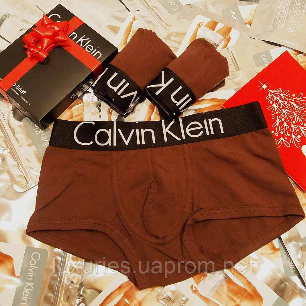 

Боксеры мужские Calvin Klein Steel Black - размер XL - коричневый