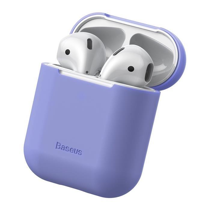 

Чехол Baseus для Apple AirPods Super Thin Silica Gel, Purple (WIAPPOD-BZ05