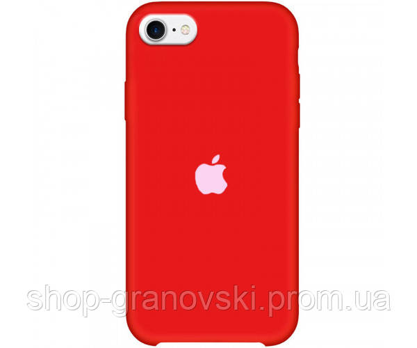 

Уценка Чехол Silicone Case (AA) для Apple iPhone SE (2020), Царапина / красный / dark red