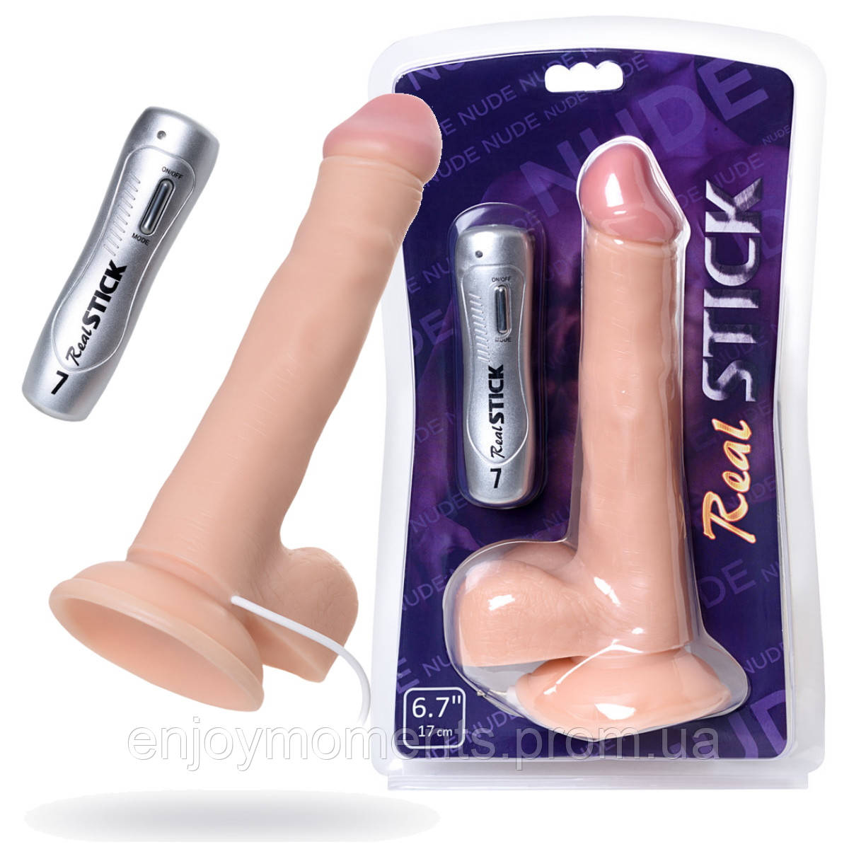 

Вібратор Toyfa Realstick Nude реалістичний, 7 режимів вібрації, 22 см