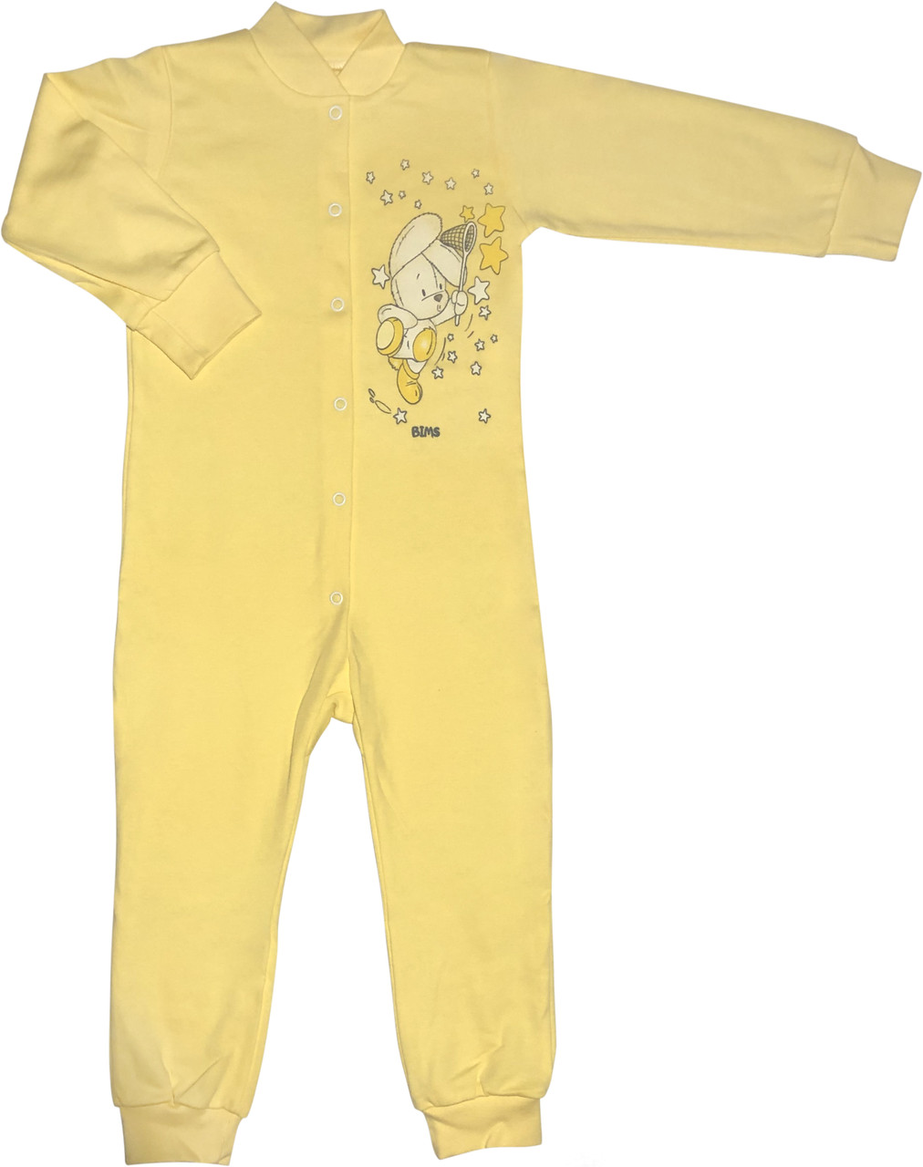 Чоловічок для малюків ріст 92 1,5-2 роки на хлопчика дівчинку сліп з відритими ніжками трикотажний жовтий