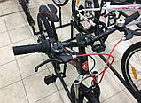 Велосипед детский на магниевой раме Crosser MTB 20" рост 130-150 см возраст 7 до 11 лет черно-красный, фото 6