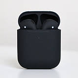 Черные Apple AirPods 2, копия 1:1. Чип Rhoda. Черные. Чехол в подарок, фото 3