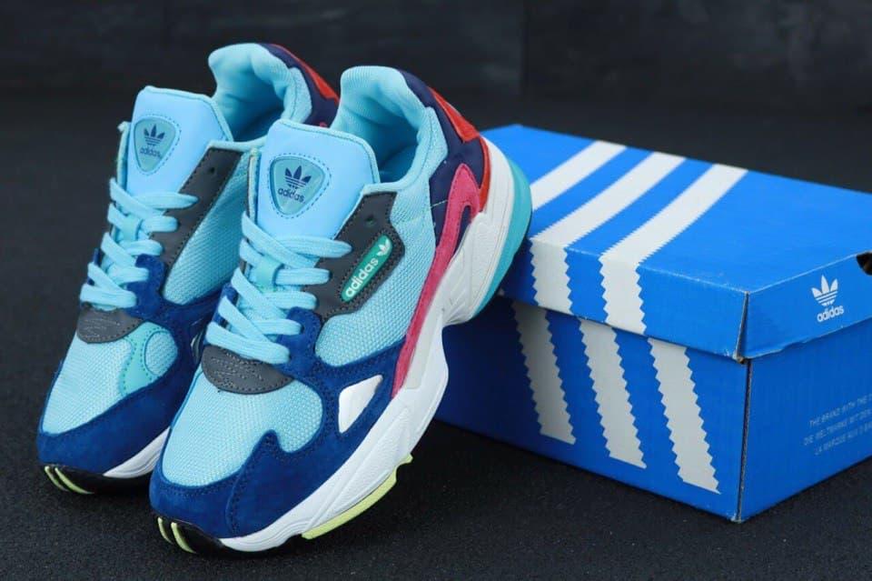 

Женские кроссовки Adidas Falcon Blue White / Адидас Фалкон Синие Белые 40, Голубой