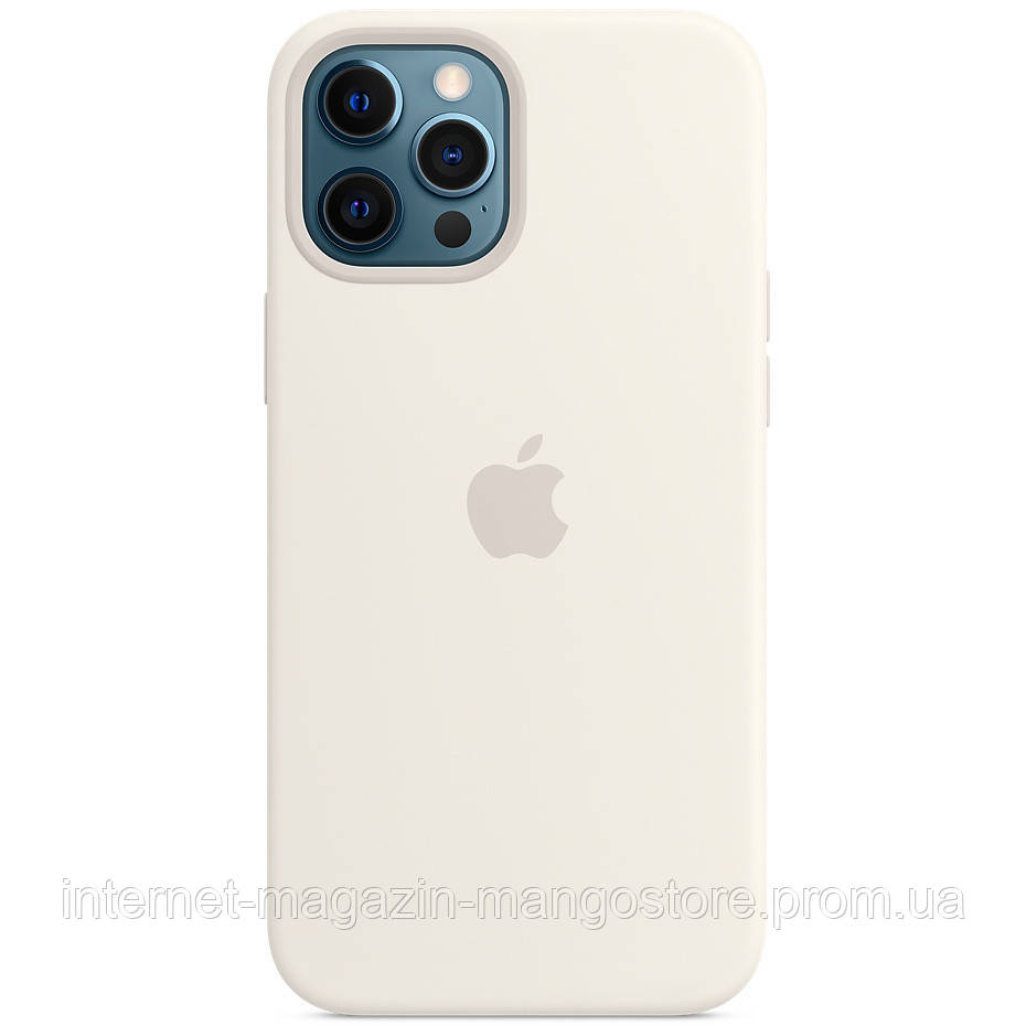 

Чехол Silicone case (AAA) full with Magsafe для Apple iPhone 12 Pro Max (6.7"), Белый / white