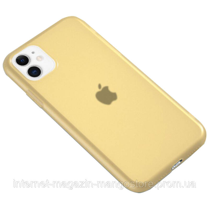 

Силиконовый матовый полупрозрачный чехол для Apple iPhone 11 (6.1"), Желтый / yellow