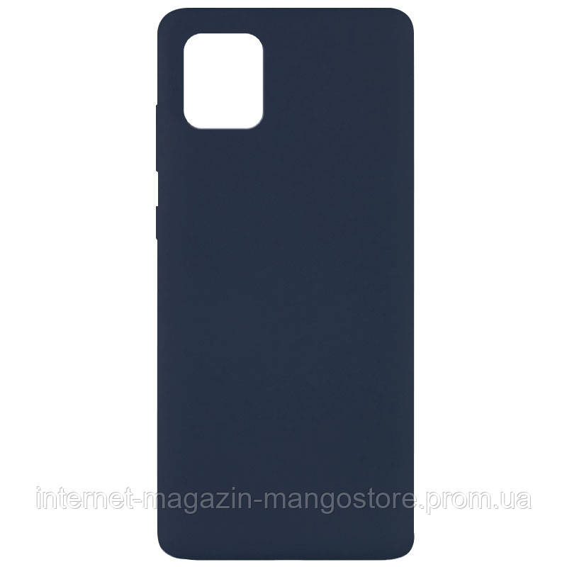 

Чехол Silicone Cover Full without Logo (A) для Samsung Galaxy Note 10 Lite (A81), Синий / midnight blue