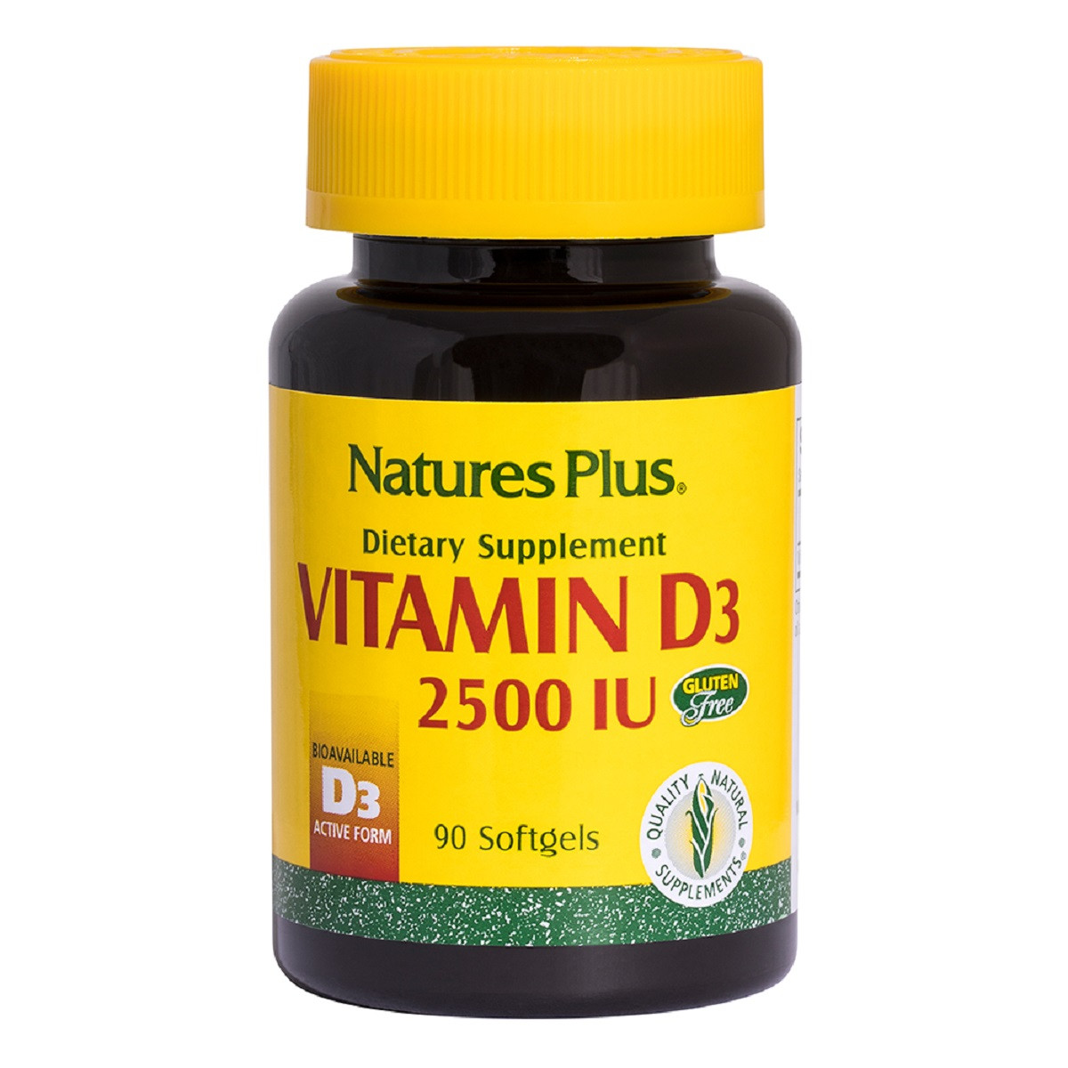 

Витамин D3, 2500 МЕ, Nature's Plus, 90 гелевых капсул