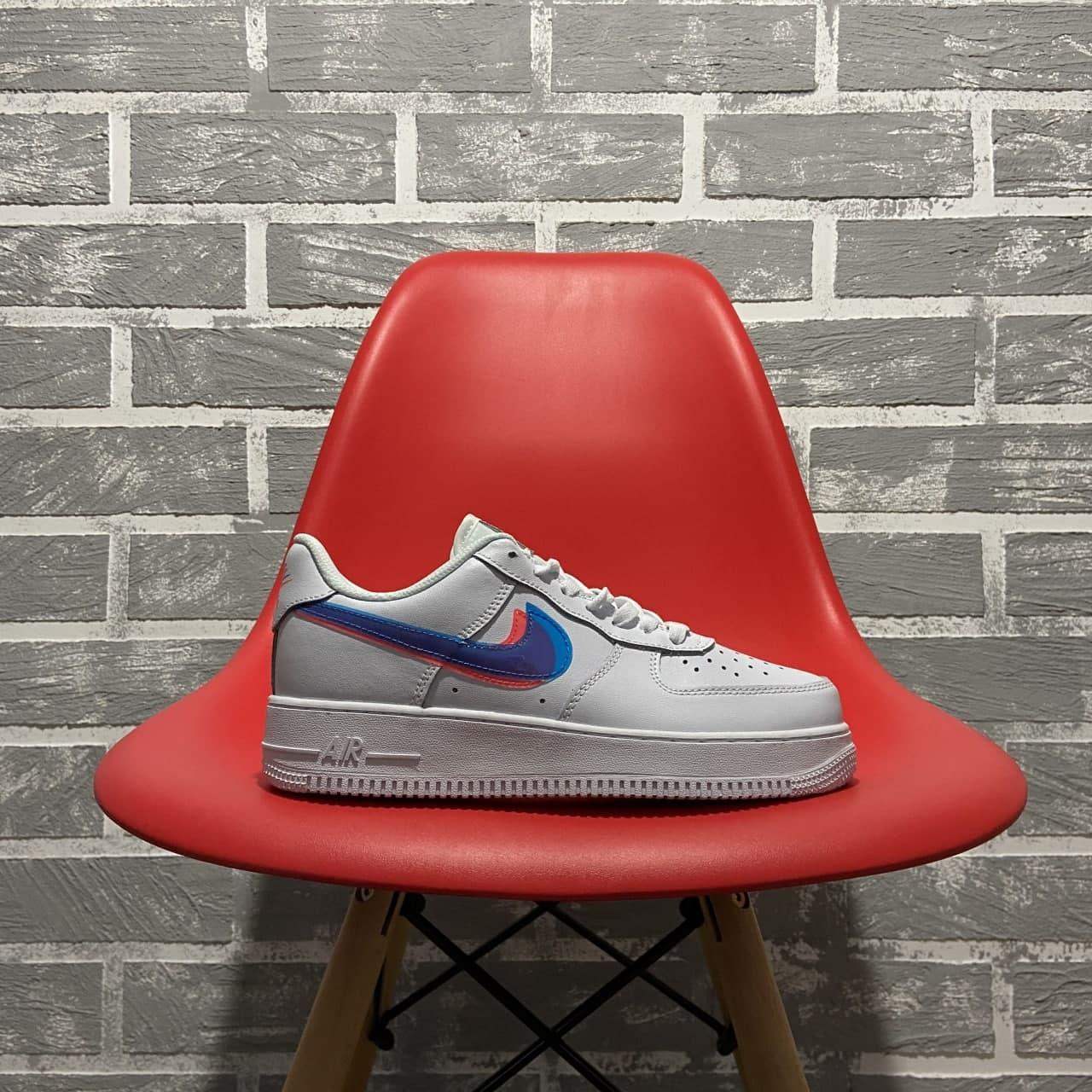 

Женские Кроссовки Nike Air Force 1 Low White Blue / Найк Аир Форс 1 Low Белые Голубые 40, Белый