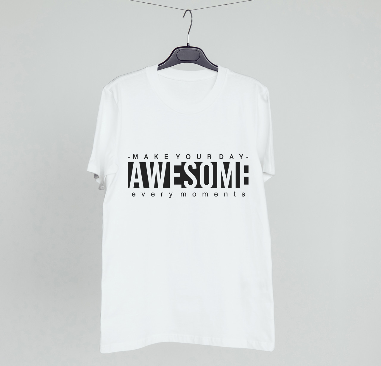 

Белая Женская футболка с принтом Awesome M, Белый