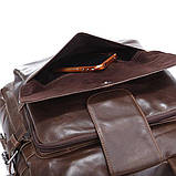 Сумка рюкзак кожаная 14150, Коричневый, фото 4