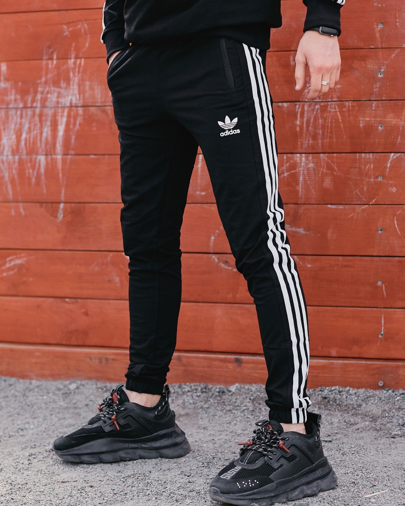 

Спортивные штаны в стиле Adidas Thre line черные. XL, Черный