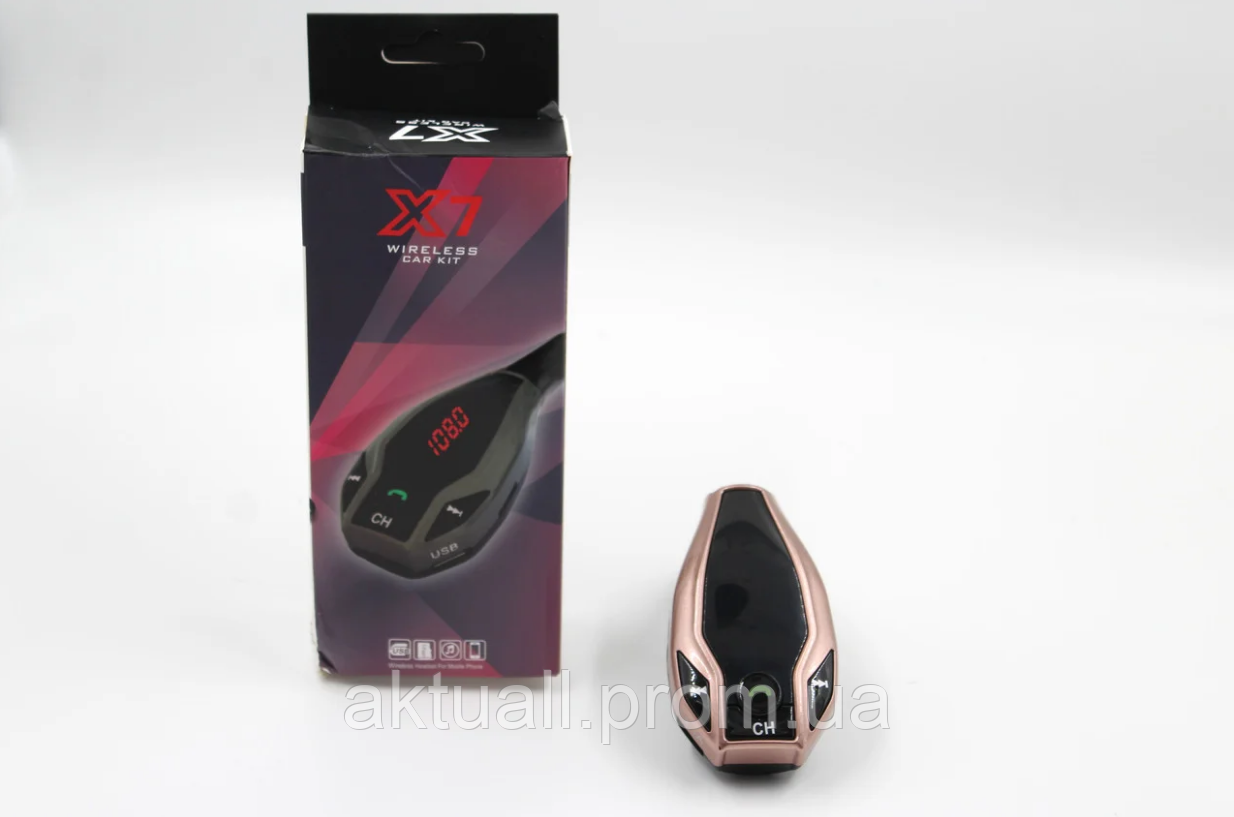 

Автомобильный FM трансмиттер модулятор X7 ВТ c Bluetooth mp3