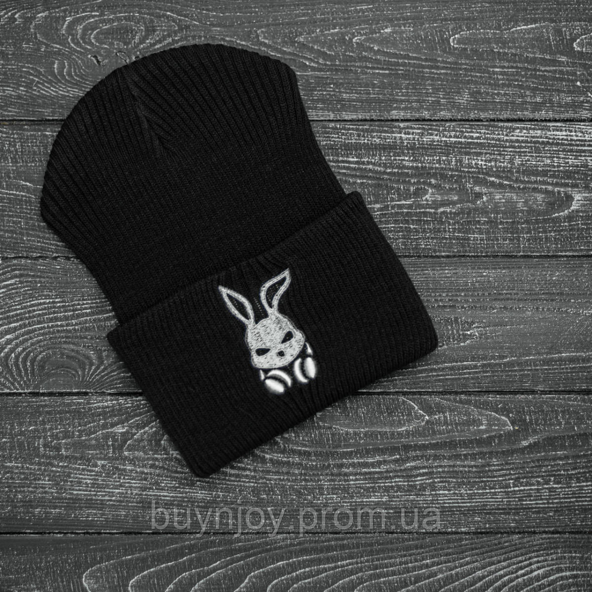 

Шапка Intruder черная, зимняя Bunny logo, См.фотографии