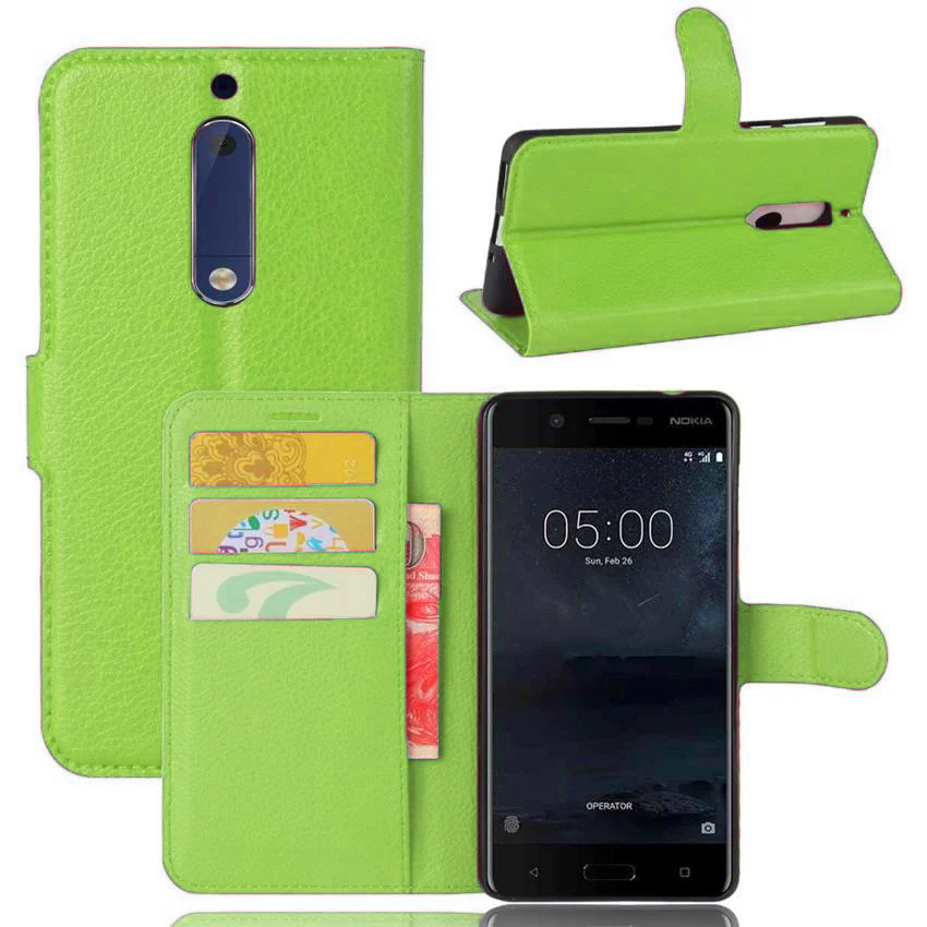 

Чехол-книжка Litchie Wallet для Nokia 5 Green, Салатовый