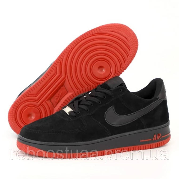 

Чоловічі кросівки Nike Air Force 1 Low, замша, чорний, В'єтнам 45, Черный