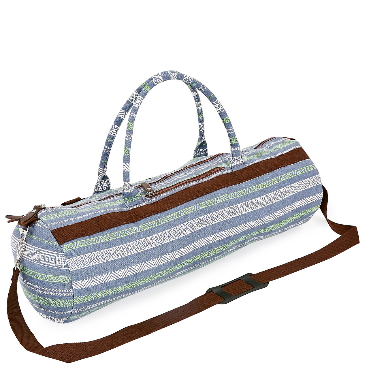 

Сумка для йога коврика Yoga bag KINDFOLK FI-6969-6 (размер 20смх65см, полиэстер, хлопок, серый-синий)